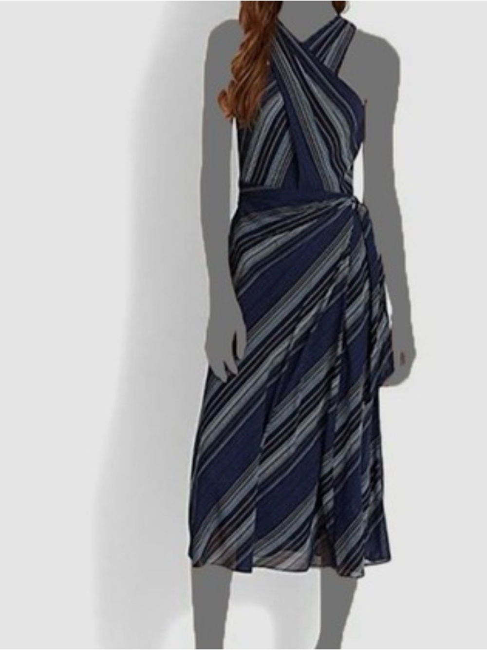 Lauren Ralph Lauren crinkle georgette halter dress
